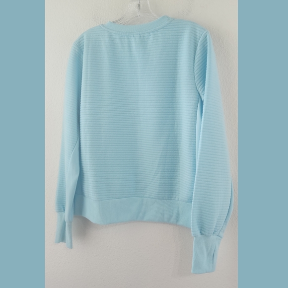 RBX New Robins Egg Blue Long Sleeve Side Zipper Sweatshirt Medium - Picture 3 of 8